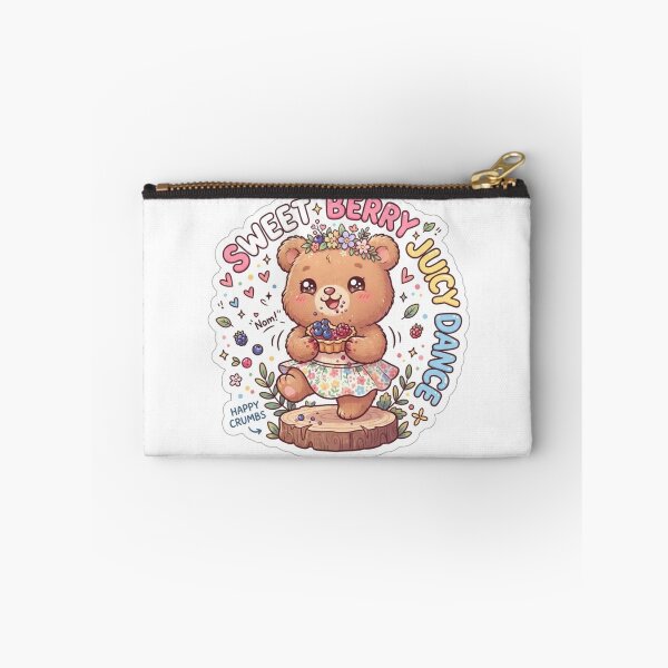 Item preview, Cute Kawaii Sweet Berry Juicy Dance Bear Sticker | Anime Style Happy Crumbs Chibi Art | Cute Bakery Sticker designed and sold by Chipkooo.