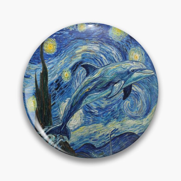Item preview, Dolphin swimming on a starry night designed and sold by aponwao.