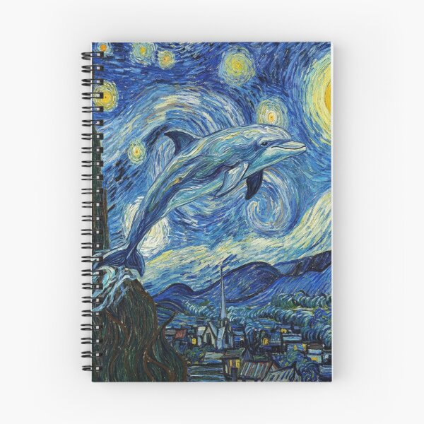 Item preview, Dolphin swimming on a starry night designed and sold by aponwao.