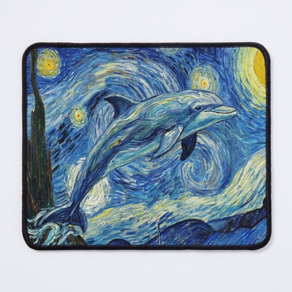Item preview, Dolphin swimming on a starry night designed and sold by aponwao.