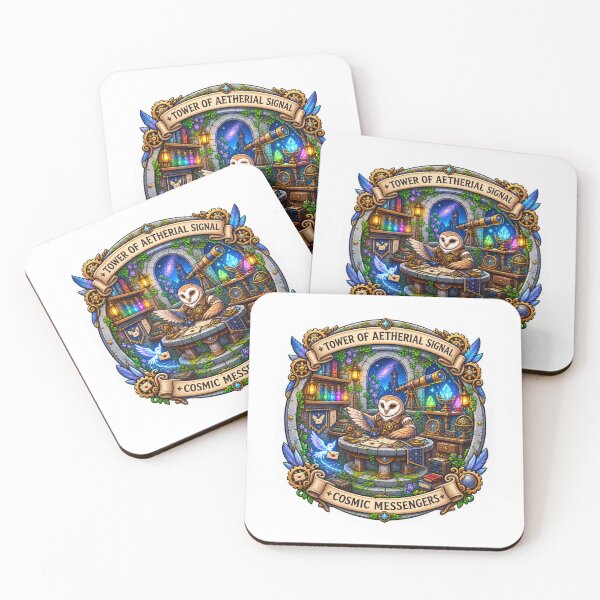 Item preview, Tower of Aetherial Signal | Cosmic Owl Messenger | Enchanted Astronomer Fantasy designed and sold by MrDev.