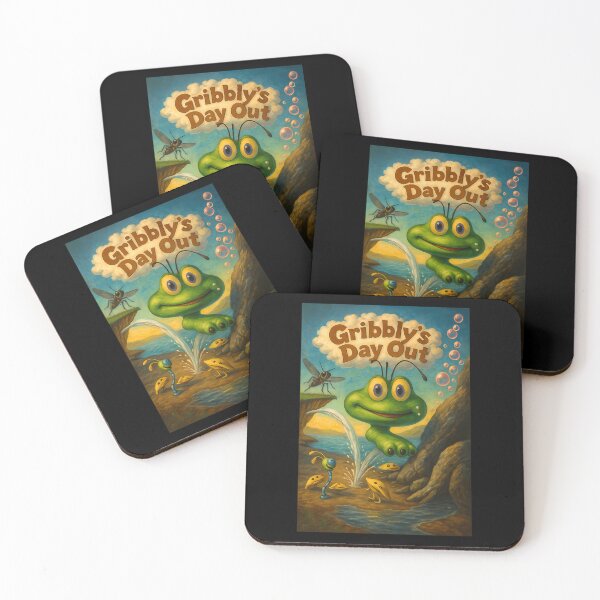 Item preview, Green Alien Creature Bouncing Near Ocean  designed and sold by divinenumbers.