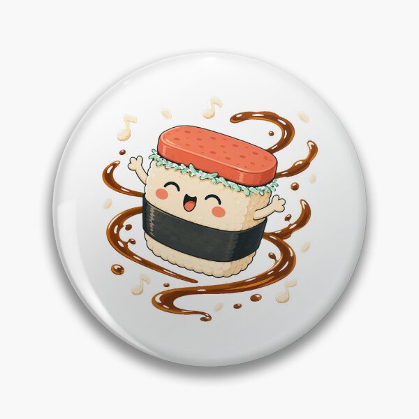 Item preview, Happy Hawaiian Musubi Character Musical Notes designed and sold by chattsuede.