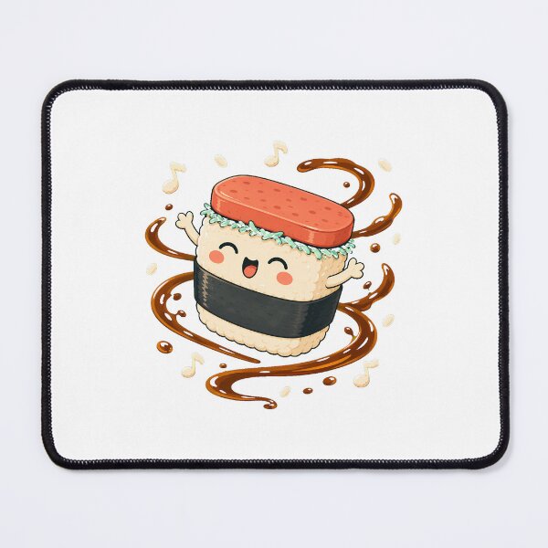 Item preview, Happy Hawaiian Musubi Character Musical Notes designed and sold by chattsuede.