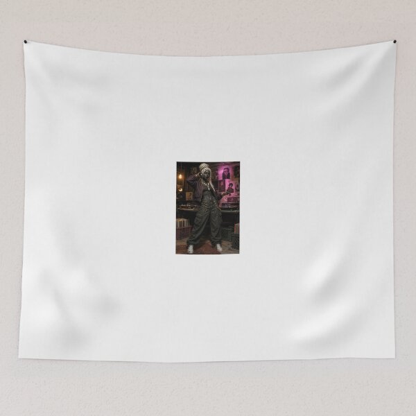 Item preview, Black woman in hip hop style with headphones designed and sold by CathryneDelamort.