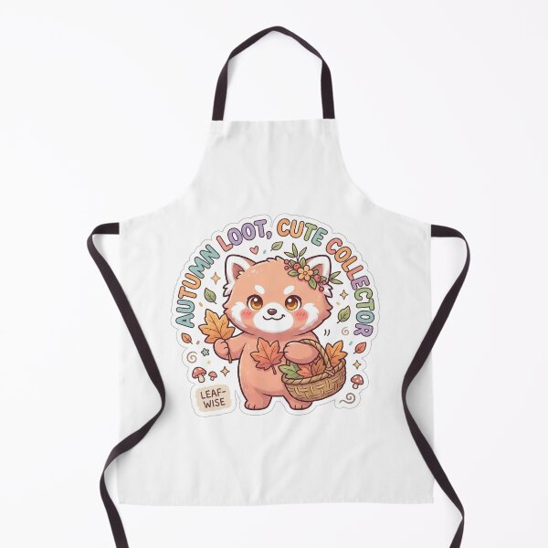 Item preview, Cute Kawaii Autumn Loot Cute Collector Red Panda Sticker | Anime Style Leaf-Wise Chibi Art | Autumn Sticker designed and sold by Chipkooo.