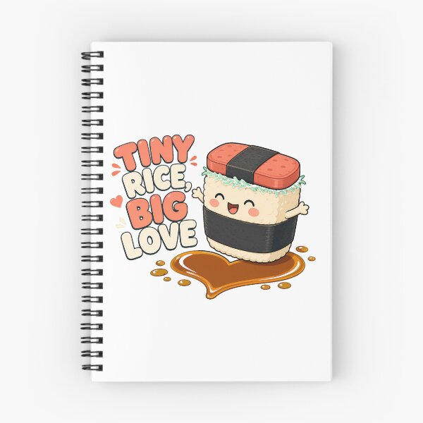 Item preview, Tiny Rice Big Love Musubi Cartoon Hawaiian Food Pun designed and sold by chattsuede.