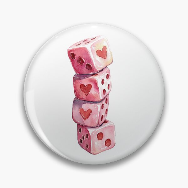 Item preview, Pink Heart Dice Graphic T-Shirt Cute Love Lucky Gamer Valentine Aesthetic Tee designed and sold by egabilo.