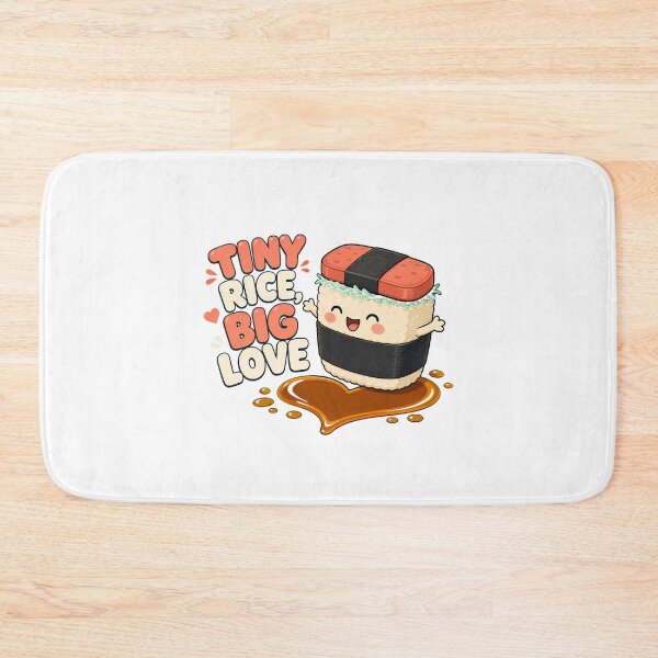 Item preview, Tiny Rice Big Love Musubi Cartoon Hawaiian Food Pun designed and sold by chattsuede.