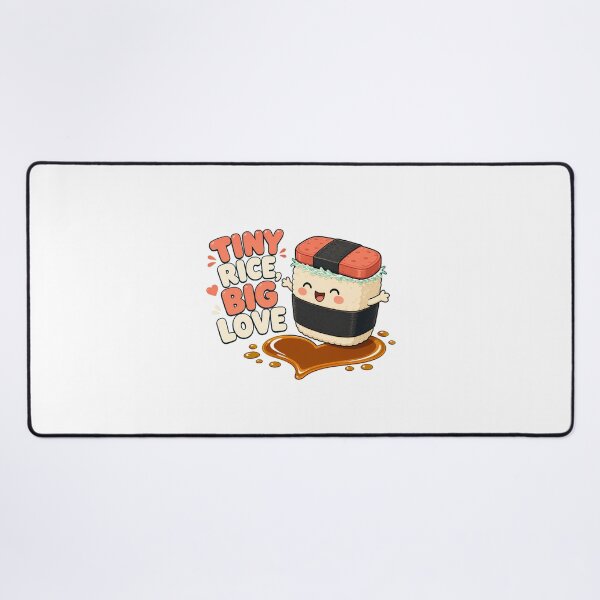 Item preview, Tiny Rice Big Love Musubi Cartoon Hawaiian Food Pun designed and sold by chattsuede.