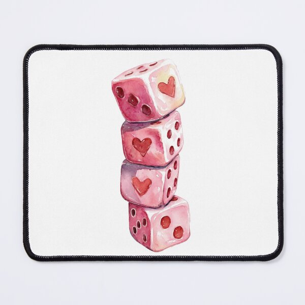 Item preview, Pink Heart Dice Graphic T-Shirt Cute Love Lucky Gamer Valentine Aesthetic Tee designed and sold by egabilo.