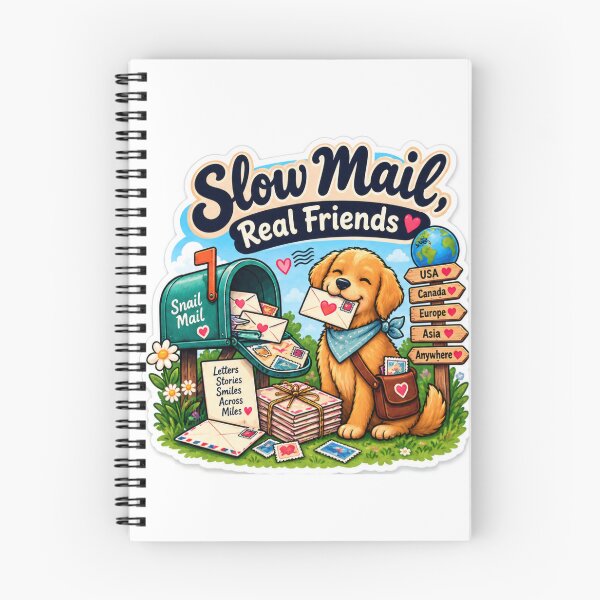 Item preview, Slow Mail Real Friends Cute Pen Pal Dog | Snail Mail Friendship Sticker designed and sold by alexcorporation.