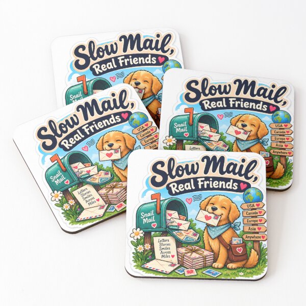 Item preview, Slow Mail Real Friends Cute Pen Pal Dog | Snail Mail Friendship Sticker designed and sold by alexcorporation.