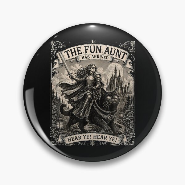 Item preview, Fun Aunt Knight Riding Black Cat designed and sold by JamesCrArt.