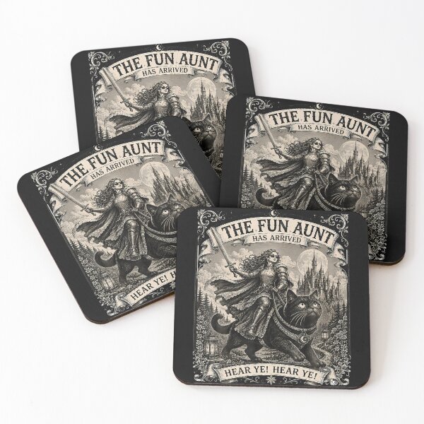 Item preview, Fun Aunt Knight Riding Black Cat designed and sold by JamesCrArt.