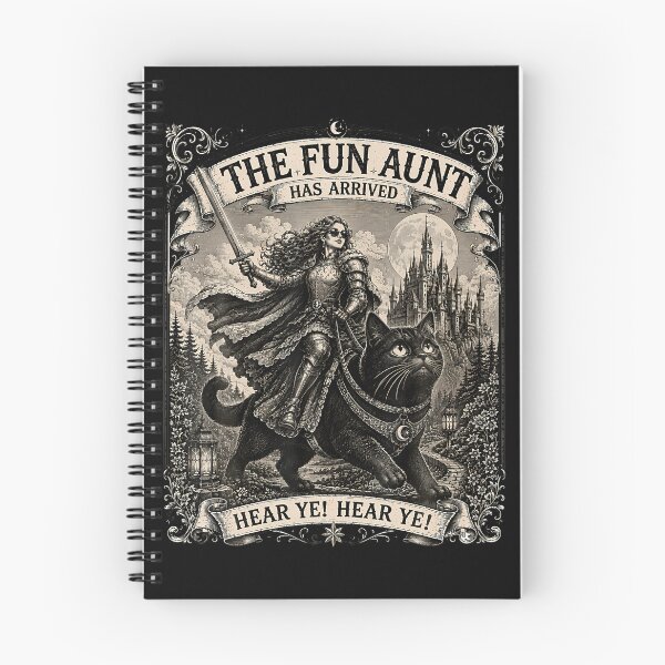 Item preview, Fun Aunt Knight Riding Black Cat designed and sold by JamesCrArt.