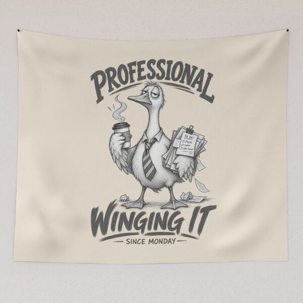 Item preview, Professional Winging It Since Monday – Funny Goose Work & Office Humor designed and sold by Williams Anderson.