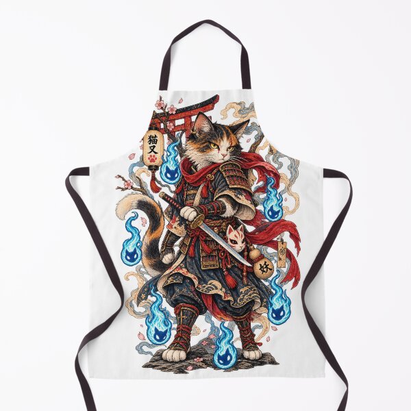 Item preview, The Samurai Cat of the Flames | Ukiyo-e Japanese Art designed and sold by Substance_life.