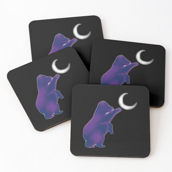 Item preview, Reaching For The Moon Cute Celestial Bear Purple Silhouette Design designed and sold by AstralALl.