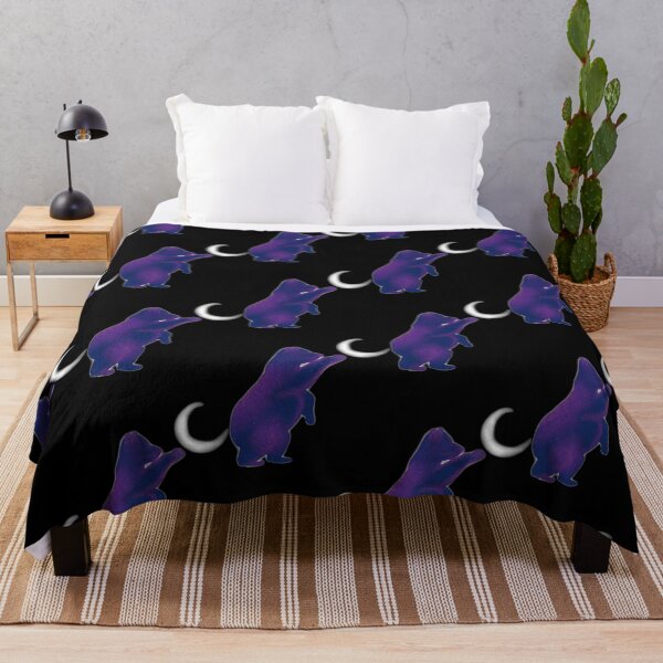 Item preview, Reaching For The Moon Cute Celestial Bear Purple Silhouette Design designed and sold by AstralALl.