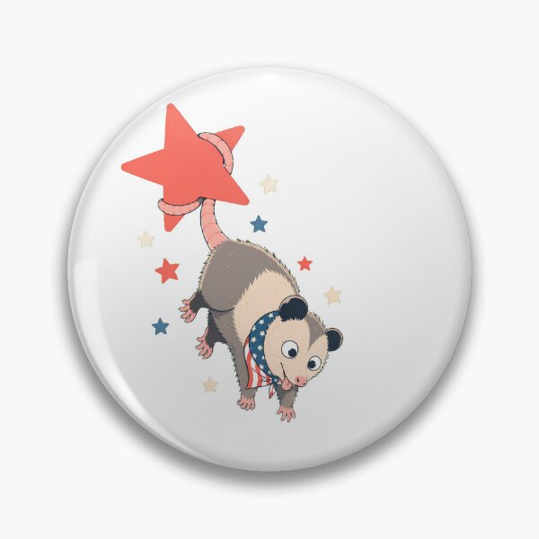 Item preview, Patriotic 4th of July Opossum Cartoon Bandana Critter designed and sold by chattsuede.