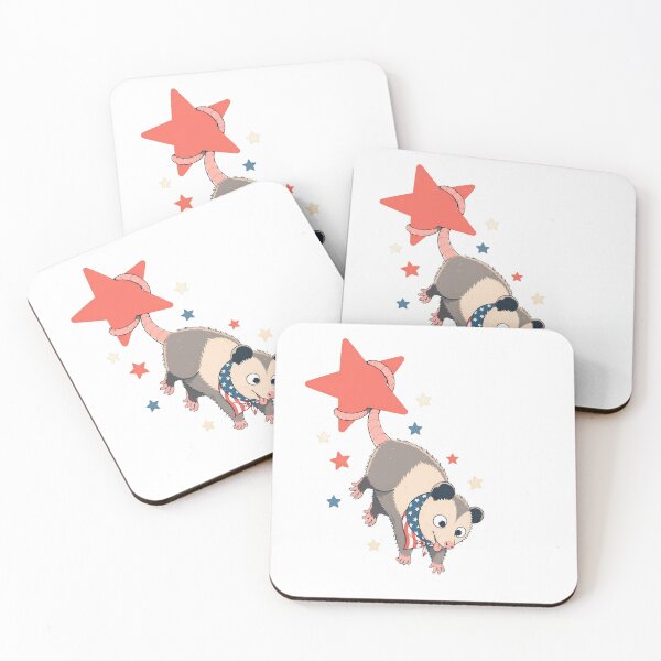 Item preview, Patriotic 4th of July Opossum Cartoon Bandana Critter designed and sold by chattsuede.