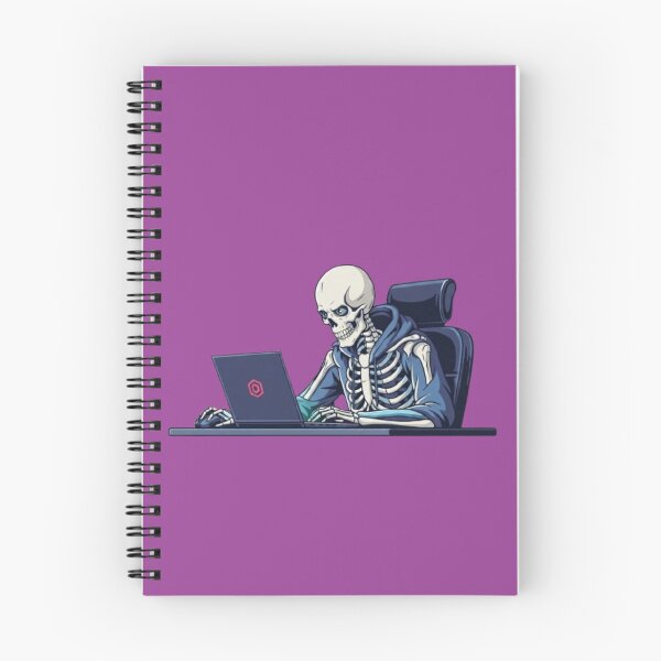 Item preview, The Eternal Coder: Skeleton Working Late designed and sold by Northern Glow Art.