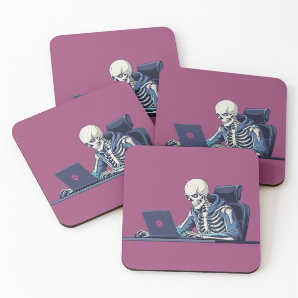 Item preview, The Eternal Coder: Skeleton Working Late designed and sold by Northern Glow Art.