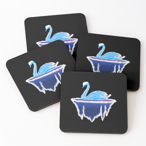 Item preview, Starlit Wave Swan Beautiful Dreamy Watercolor Nebula Art designed and sold by AstralALl.
