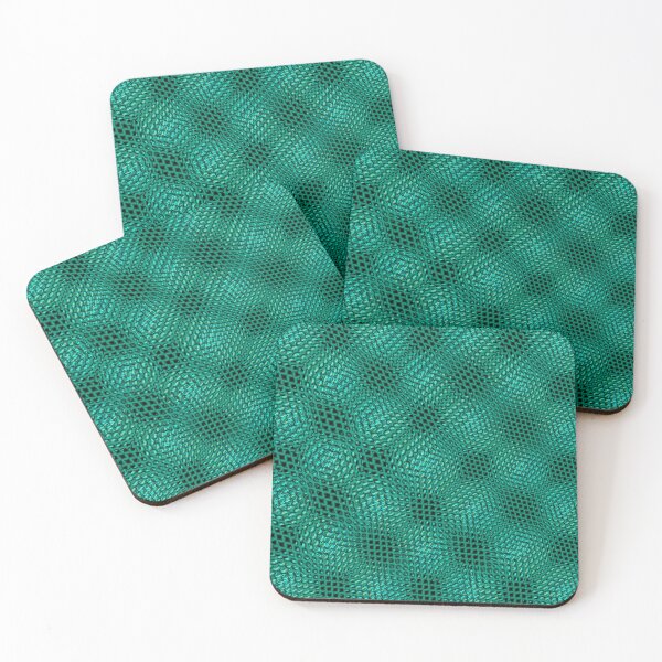 Item preview, Retro Honeycomb Teal Pattern designed and sold by Shy Fractal Designs.