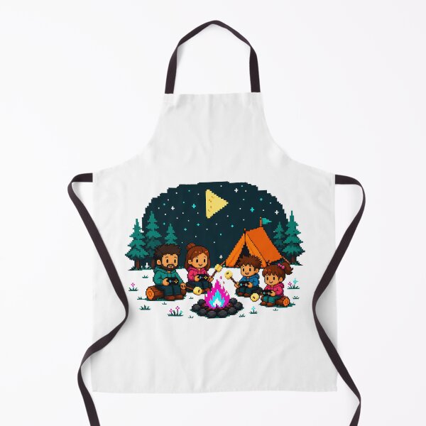Item preview, Gamer Family Camping 8-Bit Pixel Campfire designed and sold by chattsuede.