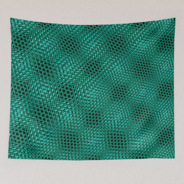 Item preview, Retro Honeycomb Teal Pattern designed and sold by Shy Fractal Designs.