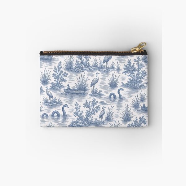 Item preview, Lake Monster Toile Seamless Pattern | Vintage Cryptid Toile Repeat designed and sold by StickyGuys.