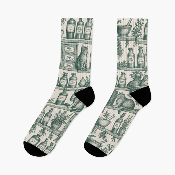 Item preview, Apothecary Toile Seamless Pattern | Vintage Witchy Toile Repeat designed and sold by StickyGuys.