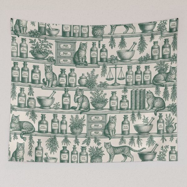 Item preview, Apothecary Toile Seamless Pattern | Vintage Witchy Toile Repeat designed and sold by StickyGuys.