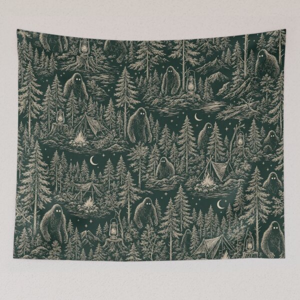 Item preview, Cryptid Club Toile Seamless Pattern | Vintage Cryptid Toile Repeat designed and sold by StickyGuys.