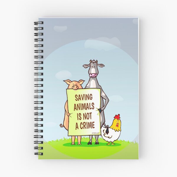 Item preview, Pig, Cow and Chicken - Saving Animals is not a Crime designed and sold by Frank J. Art.