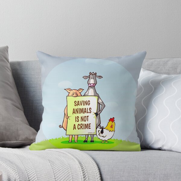 Item preview, Pig, Cow and Chicken - Saving Animals is not a Crime designed and sold by Frank J. Art.