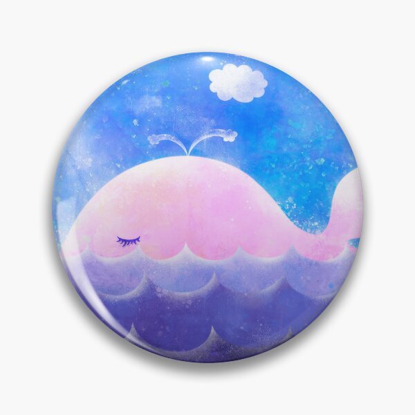 Item preview, Dreamy Pink Whale in Blue Ocean designed and sold by tammist.