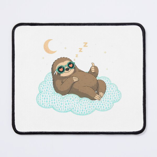 Item preview, Cloud Computing Sloth Sleeping Thumbs Up Heart Sunglasses designed and sold by chattsuede.