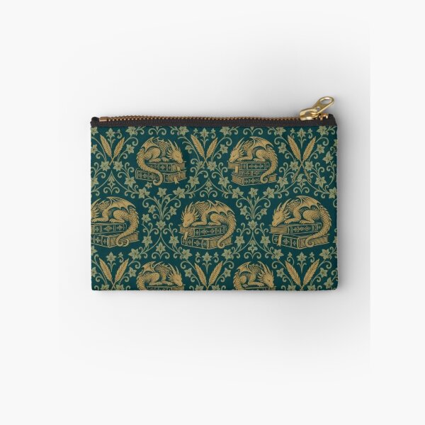 Item preview, Book Dragon Damask Seamless Pattern | Vintage Bookwyrm Dragons Toile Repeat designed and sold by StickyGuys.