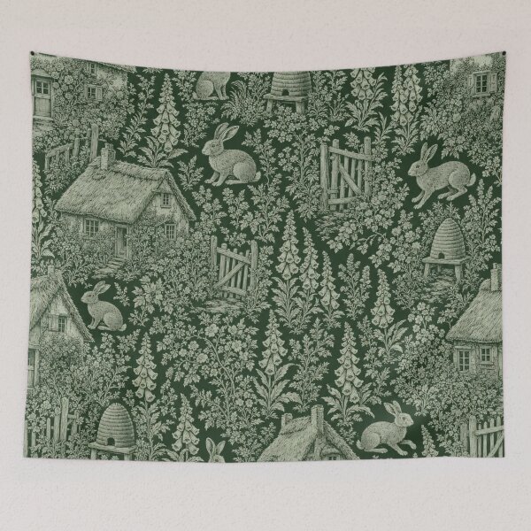 Item preview, Dark Cottage Toile Seamless Pattern | Vintage Dark Cottagecore Toile Repeat designed and sold by StickyGuys.