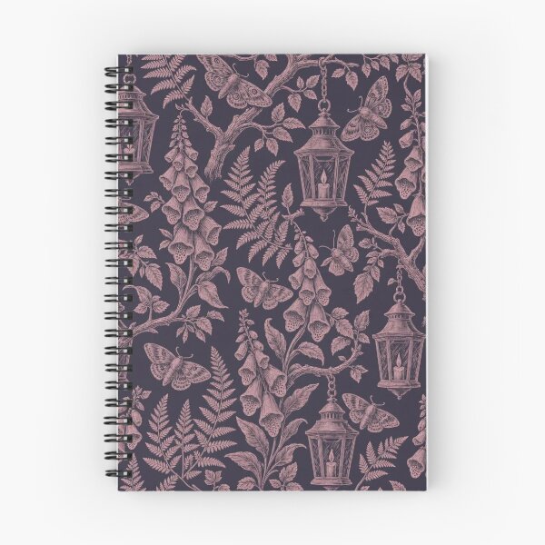 Item preview, Moth and Foxglove Toile Seamless Pattern | Vintage Dark Cottagecore Toile Repeat designed and sold by StickyGuys.