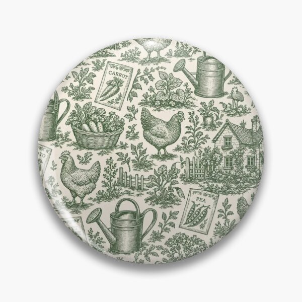 Item preview, Cottage Farming Game Toile Seamless Pattern | Vintage Cozy Gaming Toile Repeat designed and sold by StickyGuys.