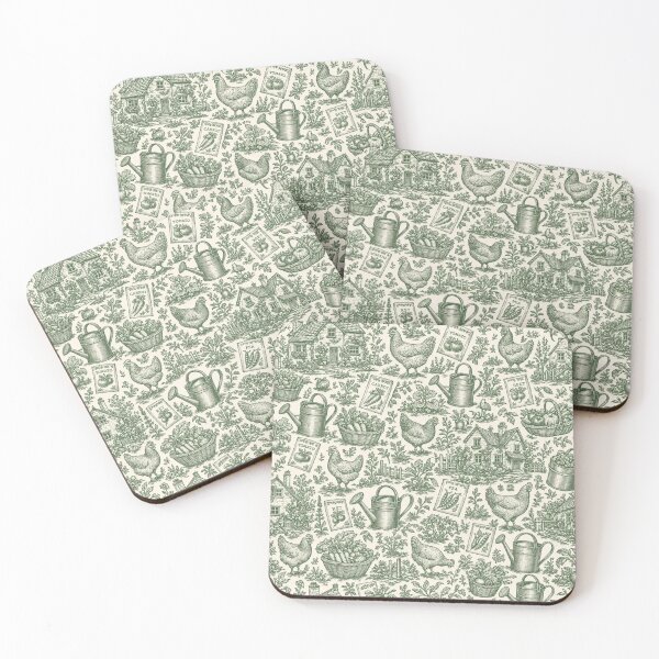Item preview, Cottage Farming Game Toile Seamless Pattern | Vintage Cozy Gaming Toile Repeat designed and sold by StickyGuys.
