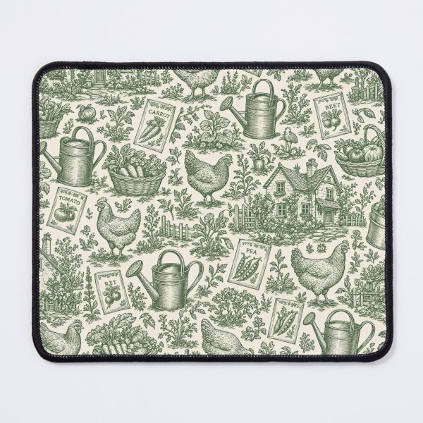 Item preview, Cottage Farming Game Toile Seamless Pattern | Vintage Cozy Gaming Toile Repeat designed and sold by StickyGuys.
