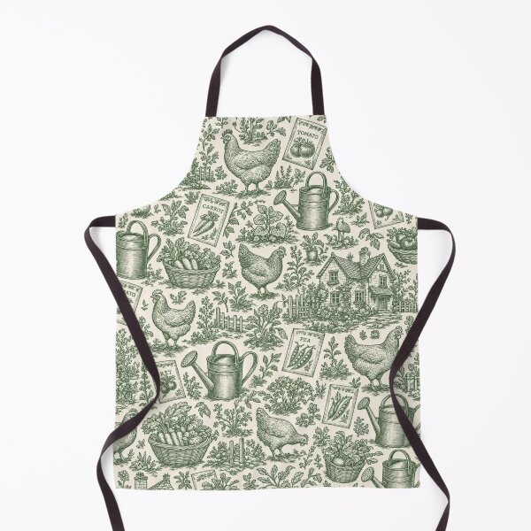 Item preview, Cottage Farming Game Toile Seamless Pattern | Vintage Cozy Gaming Toile Repeat designed and sold by StickyGuys.