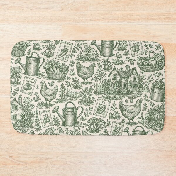 Item preview, Cottage Farming Game Toile Seamless Pattern | Vintage Cozy Gaming Toile Repeat designed and sold by StickyGuys.