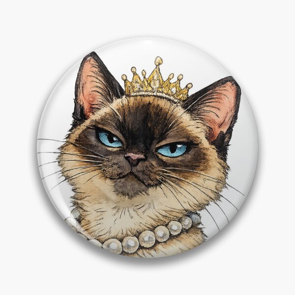 Item preview, Whimsical Sassy Siamese Cat with a Royal Attitude designed and sold by Lion and Lamb Design.