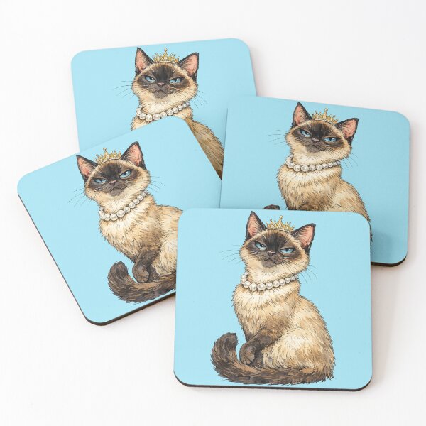 Item preview, Whimsical Sassy Siamese Cat with a Royal Attitude designed and sold by Lion and Lamb Design.